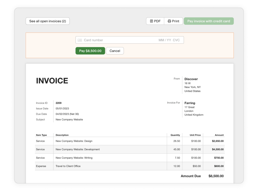 invoice 1